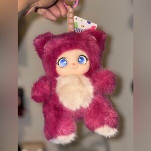 Cute Family Bright Dark Pink Blush Bear Pendant Scented